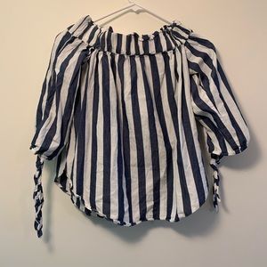 Off the shoulder H&M striped shirt